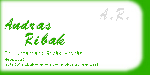 andras ribak business card